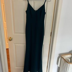 Lulu's Deep Teal Maxi Dress with Spaghetti Straps